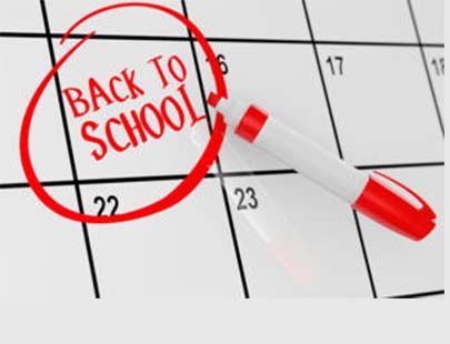  Back To School Calendar with Date circled